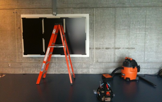 Monitors being installed